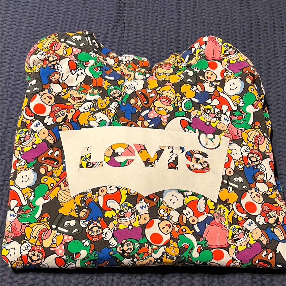 Nintendo Super Mario Levis Hoodie Mens S